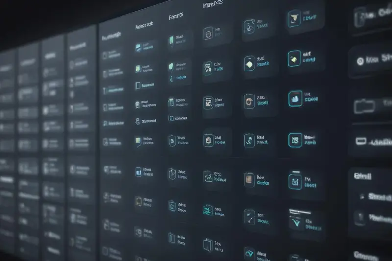 Interfaz gráfica de cPanel con iconos de archivos, bases de datos y cuentas de correo
