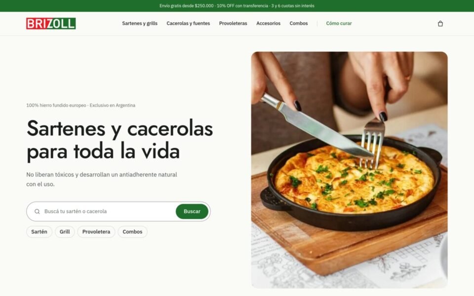 Captura de la web brizoll.com.ar, hecha por Mantenimiento Web
