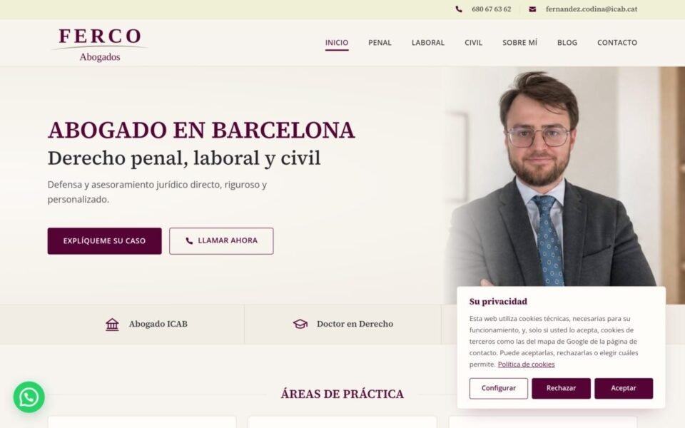 Captura de la web crearmiweb.com.ar, hecha por Mantenimiento Web