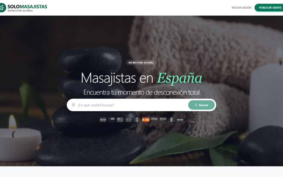 Captura de la web solomasajistas.online, hecha por Mantenimiento Web
