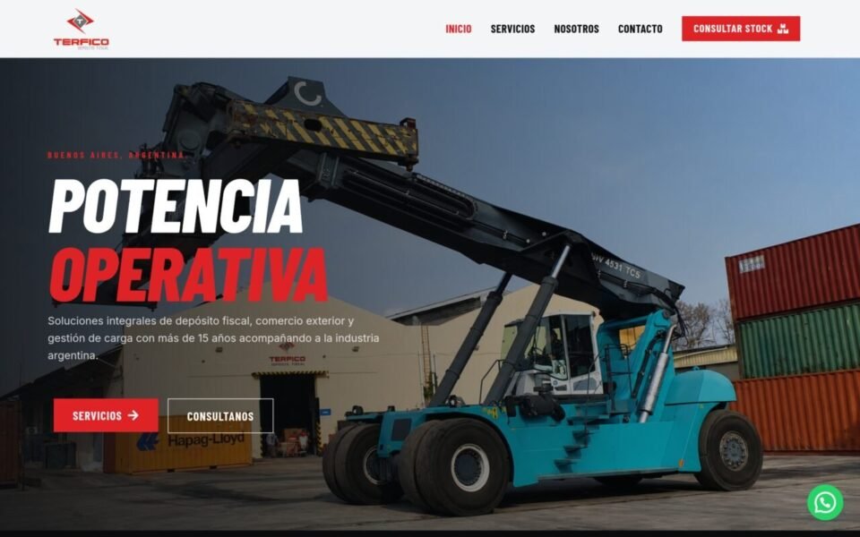 Captura de la web terfico.com.ar, hecha por Mantenimiento Web