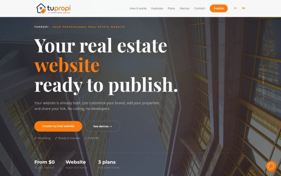 Captura de la web tupropi.online, hecha por Mantenimiento Web